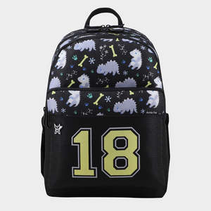 Sac à dos scolaire gris Arctic Fox Saurus pour garçons et filles - Product Image 1
