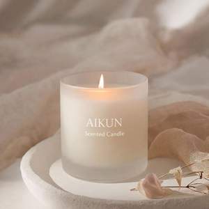 AIKUN <b>Long</b> Burning Scented <b>Candle</b> with Bergamot & Lemon, Premium Aromatherapy <b>Candle</b> for OEM Bulk Wholesale Buyers - Product Image 1