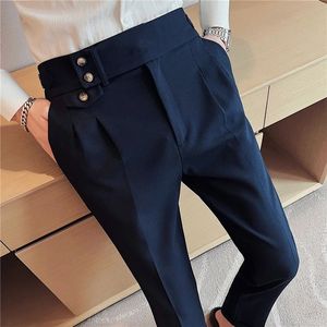 Custom Men Business Dress Pants Temperament <b>Trousers</b> Office Slim <b>Suit</b> Pants <b>Wedding</b> Street Wear New High Waist Solid Color - Product Image 2