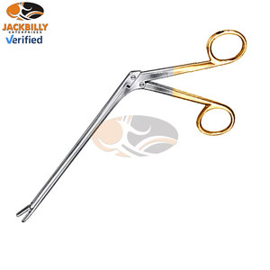 JACKBILLY Manual Stainless Steel Rongeur High Quality 45 Degree Angle Intervertebral Disc 2 X 10mm <b>Bite</b> Shaft 5 Inch - Product Image 3