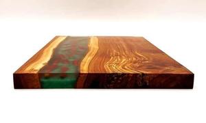 Tabla de servir de resina epoxi y madera sostenible UO, la más vendida, forma personalizada, 2.0 cm de grosor, apta para lavavajillas, para cortar queso - Product Image 2