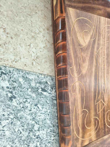Bandeja de Servir de Madera Natural Pintada a Mano, Ecológica, Duradera, de Diseño Moderno, Organizador Decorativo para Mesa, para Servir Desayuno y Comida - Product Image 4