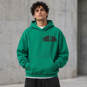 Sudadera con Capucha Extra Grande de Algodón Grueso Personalizada para Hombre, Estilo Urbano, Informal, para Uso Diario - Product Image 1