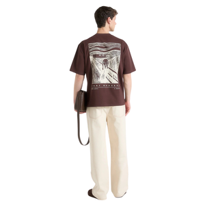 T-shirt pour homme à col rond et manches courtes, imprimé graphique vintage au dos et texte à l'avant, coupe décontractée, décontracté, vente en gros, personnalisable, OEM, en coton - Product Image 2