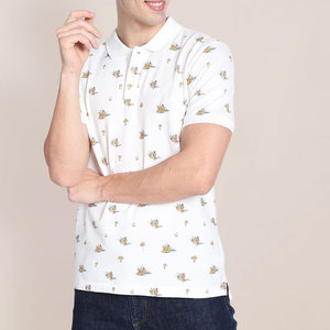 เสื้อกอล์ฟผู้ชายผ้าทวิลเนื้อแน่นคุณภาพสูง ป้องกันรอยยับ แขนสั้น 100% ผ้าฝ้าย พิมพ์ลายโลโก้ตามสั่ง - Product Image 2