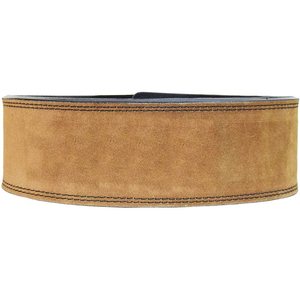 Ceinture de musculation de haute qualité, résistante, en cuir de vachette, doublure en daim, fermeture à levier, antidérapante, réglable - Product Image 3