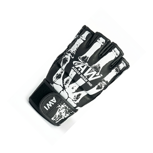 ถุงมือ Askar Wear Ind Mma แบบครึ่งนิ้ว ปิดด้วยเวลโคร พิมพ์ลายแบบ Sublimation สีดำขาว อุปกรณ์ฝึกศิลปะการต่อสู้ - Product Image 4