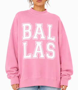 Sweat-shirt oversize à col montant pour femme en coton doux et molleton épais avec patch brodé, vente en gros, usine de vêtements personnalisés - Product Image 3