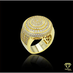 Anillo de sello cuadrado de lujo de plata 925 con diamante cultivado en laboratorio para compradores mayoristas de joyería - Product Image 2