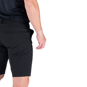 Pantalones Cortos Bermuda Negros para Hombre, Cintura Media, Cierre de Botones, Secado Rápido, Tela Oxford, Estilo Cargo con Bolsillos Delanteros con Logotipo, 180g - Product Image 5