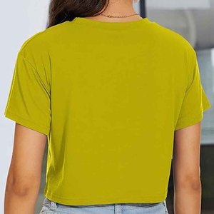 Camisa Corta de Color Sólido para Mujer, con Botones, Estilo Casual - Product Image 6