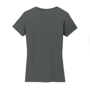 Camiseta de Mujer con Cuello en V, Manga Corta Abullonada, Color Sólido, Corte Holgado, Informal, Tejido de Punto, 100% Algodón, Transpirable, para Verano - Product Image 3