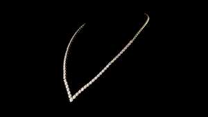 V Shape Diamond Tennis <b>Necklace</b> for Women Lab Grown Diamonds IGI Certified Wedding Party Gift Jewelry Elegant <b>Statement</b> <b>Necklace</b> - Product Image 3