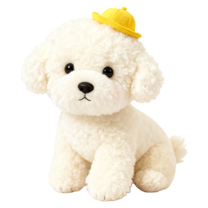 Peluche réaliste de chiot Samoyède blanc, douce et moelleuse, avec nœud papillon rouge - Product Image 3