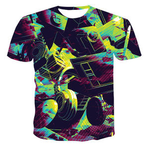 Camiseta Personalizada con Estampado Digital Divertido para Hombre, Camiseta Gráfica Extra Grande de Poliéster, Cómoda y Casual de Manga Corta - Product Image 3