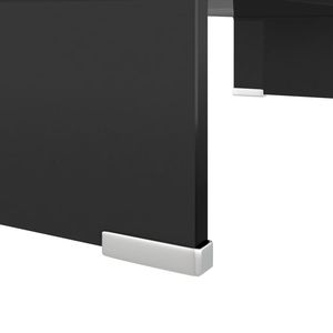 Black Glass TV Stand/Monitor Riser 23,6 "x 9,8" x 4,3 "Monitor Arms Producto - Product Image 5