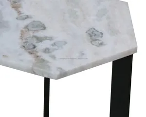 Mesa de Centro de Diseño Minimalista con Tapa de Madera y Estructura Metálica, Estilo Escandinavo Moderno, Muebles para el Hogar, Decoración de Interiores, Zahid Exports - Product Image 3