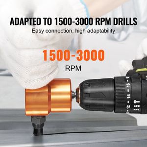 Dual-Head Metal <b>Nibbler</b> Cutter with 360 Degree Drill Attachment and Extra Punch Die Multipurpose Cutting Hole Access - Product Image 2