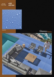 Carreaux en céramique 400x400mm, série brillante, épaisseur 8mm, design éblouissant en forme de goutte d'eau, best-sellers. - Product Image 3