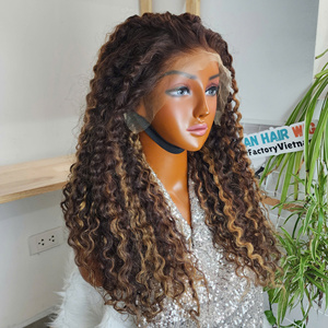 Pelucas sin pegamento de cabello humano rizado birmano con encaje frontal, peluca de cabello humano con puntas rizadas en espiral, pelucas con cierre de encaje para mujeres - Product Image 3