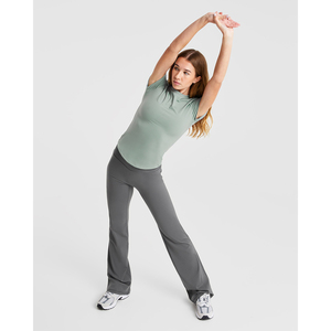 Camiseta de Punto de Manga Corta con Cuello Redondo para Mujer, Color Sólido, Transpirable, Deportiva, para Todas las Temporadas, Corte Regular - Product Image 5