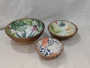 Juego de Tazones de Madera de Mango Ecológicos y Sostenibles de Lujo Indio, Tazones Grandes para Ensalada y Fruta, Decoración para el Hogar, Fiestas, Bebés y Otras Ocasiones, Artesanía - Product Image 6