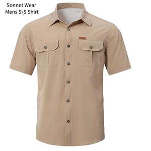 Camisas de Pesca con Protección Solar para Hombre, Camisas Casuales de Manga Corta con Bolsillo - Product Image 4