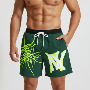 Shorts Cargo de Malla con Estampado, Estilo Urbano, Ecológicos, Cintura Media Elástica, Secado Rápido, Transpirables, Personalizados, 160g, para Hombre, Venta al Por Mayor - Product Image 1