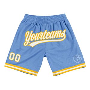 Shorts de bain unisexes personnalisés avec broderie, taille mi-haute élastique, en Spandex/Polyester respirant, imprimés par transfert thermique - Product Image 2