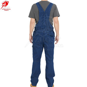 Durable Casual Streetwear <b>Men</b> Jeans <b>Overall</b> Adjustable Shoulder Straps Relaxed Fit Everyday Jeans Workwear Fashion Apparel - Product Image 2
