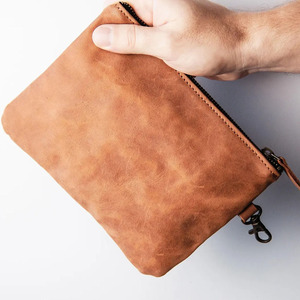 Pochette de golf en cuir véritable de haute qualité avec fermeture éclair, support d'équipement durable pour les tournois, les séances d'entraînement et les voyages - Prix raisonnable - Product Image 4