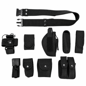 Adjustable Nylon Tactical Belt Set Modular Utility Waist Belt with Multiple Pouches for <b>Security</b> Outdoor Duty Use - Product Image 4