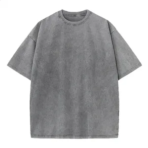 High Quality custom Acid Wash <b>tshirt</b> in multiple colour 100% cotton Boxy fit for men - Product Image 2
