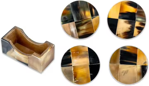 Posavasos de Cuerno de Búfalo Ecológicos de Primera Calidad, Diseño Moderno, 350 mm de Diámetro, Acabado de Borde Liso, Hechos a Mano, Naturales y de Lujo - Product Image 5