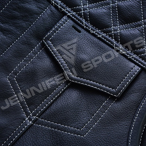 Gilet de motard en similicuir coupe diamant style américain, qualité supérieure, sur mesure, nouveau style 2026, personnalisable - Product Image 2