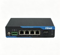Switch Ethernet PoE Industrial de 4 Puertos, 120W, 100M, SFP, Montaje en Riel DIN, No Administrado