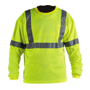 OEM Customized Logo Security <b>Shirt</b> Class 2 <b>Hi</b> <b>Vis</b> Breathable Unisex Cotton/Polyester Reflective Full/Short Sleeves - Product Image 2