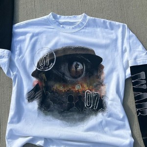 เสื้อยืดแขนยาวผ้าวาฟเฟิลสองชั้น พิมพ์ลายกราฟิก คุณภาพสูง สำหรับผู้ชาย ผลิตจากผ้าฝ้าย 100% - Product Image 4