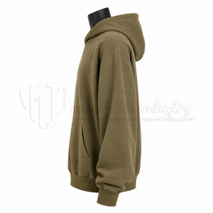 Sudadera con Capucha Oversize para Hombre, Color Sólido, Algodón y Felpa, Estilo Casual, para Otoño, Corte Regular - Product Image 5