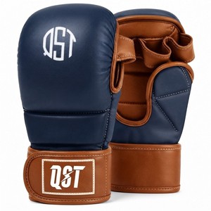 Gants d'entraînement de boxe QST en cuir PU, gants de sparring professionnels, équipement d'entraînement d'arts martiaux, rembourrage respirant avec velcro - Product Image 1