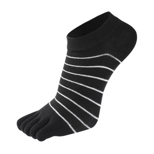 Calcetines de Cinco Dedos a Rayas de Algodón y Fibra de Bambú Transpirables, Calcetines Casuales de Verano para Adultos, Diseño de Punto Fino, Tendencia 2026 - Product Image 3