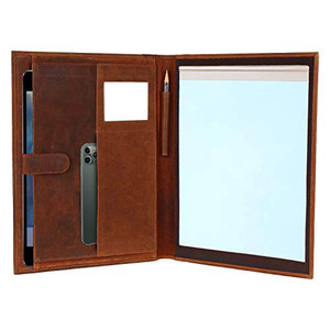 Wholesale <b>A4</b> Size PU <b>Leather</b> Conference <b>Folder</b> Brown Color - Product Image 2
