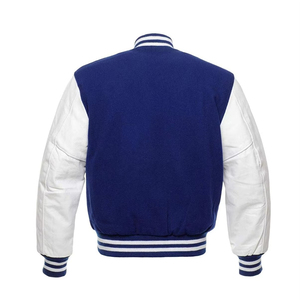 Chaqueta Varsity de Lona Sólida Color Granate para Hombre con Mangas de PU Gris, Cierre de Botones, Estilo Casual para Invierno, Corte Regular, Cuello en V - Product Image 5