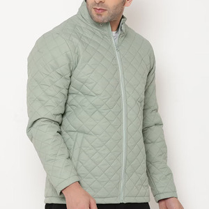 Men's Puffer <b>Jacket</b> Full Sleeve 100% Polyester Canvas Hooded Breathable Warm Insulated Outerwear Solid Color Winter Coated Front - Product Image 5