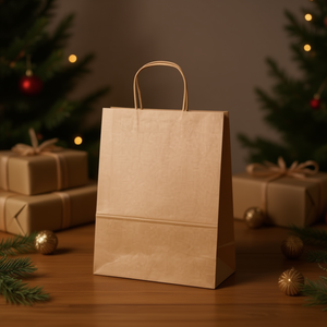 Borsa regalo ILAN 27x21x11cm in carta kraft con manico per confezioni regalo - Product Image 3