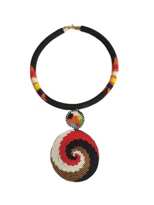 CRYSTAL CRAFT Multi Layer Color Stone Beaded Bib Necklace for Women Long Strand African Necklace for Women - Product Image 4