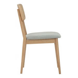 High Quality Modern Rattan <b>Dining</b> <b>Chair</b> with Upholstery Fabric and Wooden Leg for <b>Dining</b> Room and Apartment Use - Product Image 5