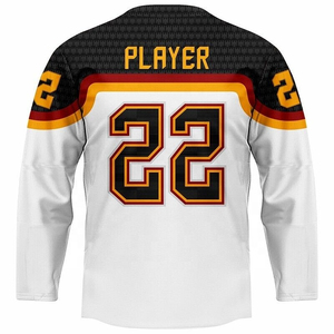 Men Blank <b>Ice</b> Hockey Jersey Long-Sleeved Practice Jersey Professional Grade Teamwear V-Neck Design Loose Hockey Sleeves - Product Image 4
