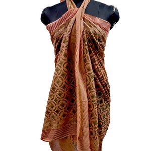 New Arrival <b>Women's</b> Cotton Sarong Wrap Beach Cover-Up <b>Skirt</b> <b>Swimsuit</b> <b>with</b> Print Pattern 1 Piece Pareo Cover-Up - Product Image 4