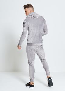 Conjuntos Deportivos de Terciopelo para Hombre, con Cierre, Corte Ajustado, Diseño Personalizado con Logotipo, Sudaderas con Capucha y Pantalones Deportivos, Fabricante de Ropa - Product Image 4